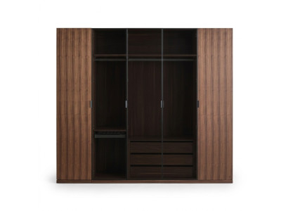 Bedroom Modern Wardrobe Wooden Closet Design Cabinet Glass Doors