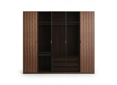 Bedroom Modern Wardrobe Wooden Closet Design Cabinet Glass Doors