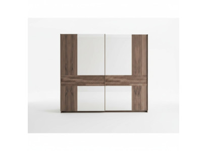 Luxury Wooden Wardrobe Modern Bedroom Design Wardrobe with Glass Doors