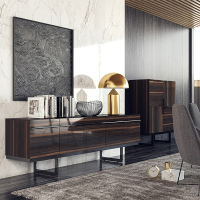 Dining Room Complete 2-Piece Sideboard Design Modern Wood Cabinet