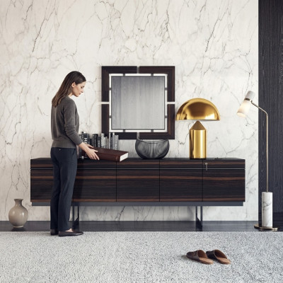 Luxury dining room sideboard with mirror complete modern design dresser