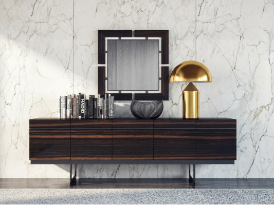 Luxury dining room sideboard with mirror complete modern design dresser