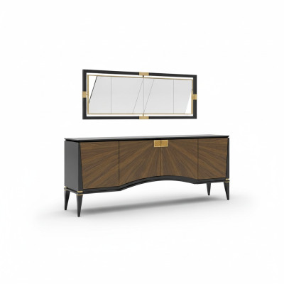 Luxury Set Dining Room Sideboard with Mirror Design Modern Furniture New