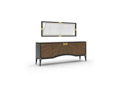 Luxury Set Dining Room Sideboard with Mirror Design Modern Furniture New