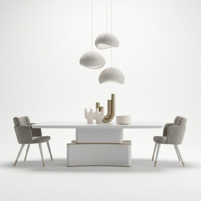 Design Complete Dining Room 7-Piece Set Modern Dining Table Sideboard Wooden Cabinet New Display Cabinet