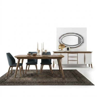 Dining Set Design Dining Room Furniture White Luxury Set Dining Table 4x Chairs Sideboard