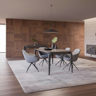 Luxury Dining Room Complete Dining Table 4x Chairs Furniture Sideboard with Mirror
