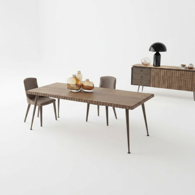 Luxury Set 3-Piece Table Wood Dining Table Dining Room Complete 4x Chairs Furniture