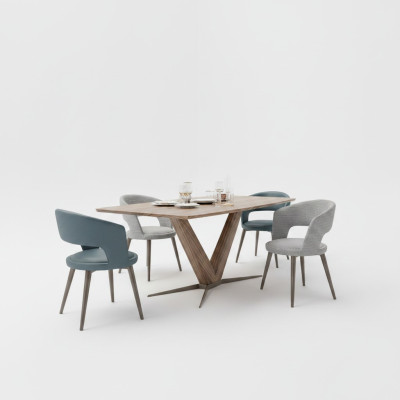 Dining Room Complete 8-piece Set Chairs New Dining Table Sideboard Design Display Cabinet
