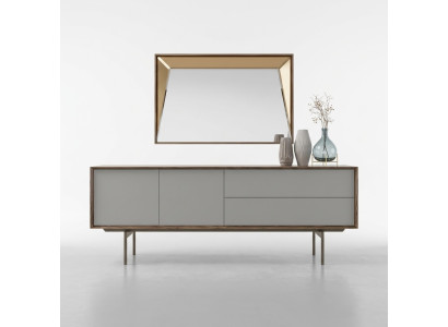 Complete dining room sideboard with mirror design wooden cabinet furniture