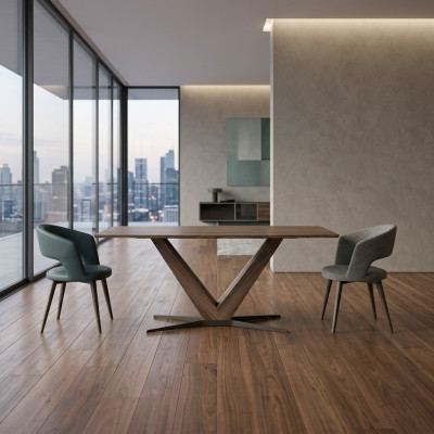 Complete set dining room dining table 4x chairs design luxury table furniture