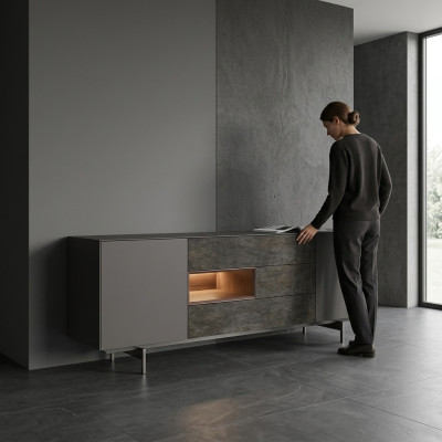Dining Room Modern Sideboard Design Furniture Luxury Interior Wooden Cabinet