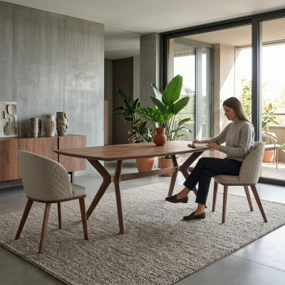 Dining Room Dining Set Dining Table 4x Chairs Luxury Furnishings Modern Design
