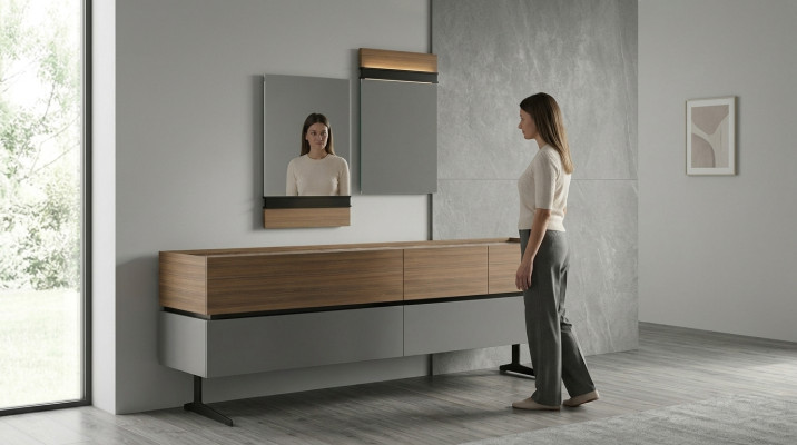 Luxury Sideboard Dining Room Complete 2x Mirror Modern Interior Design
