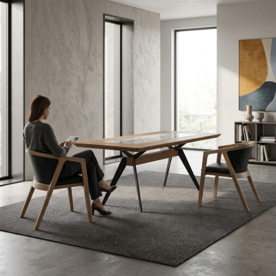 Luxury Complete Dining Room Dining Table 4x Chairs Furnishing Modern Design