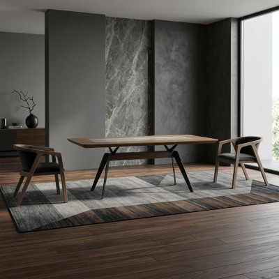 Luxury Complete Dining Room Dining Table 4x Chairs Furnishing Modern Design