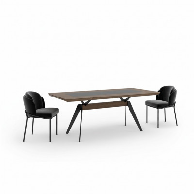 Luxury dining room set dining table 4x chairs chair textiles dining group suite new