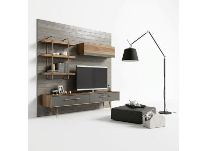 Modern set TV stand design living room wall unit luxury wall cabinet