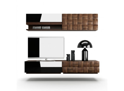 Living room complete 4-piece TV stand wall unit wooden furniture wall shelf wall cabinet