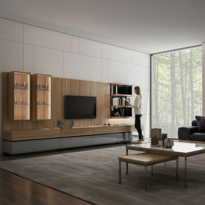 Modern design furniture wall unit set TV stand wall shelves wooden furniture new