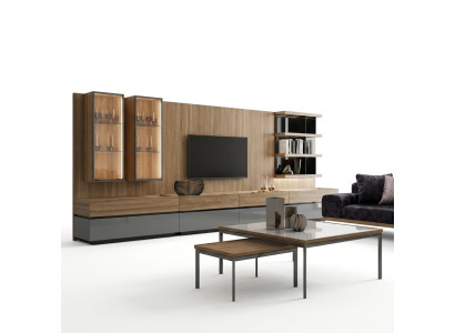 Modern design furniture wall unit set TV stand wall shelves wooden furniture new