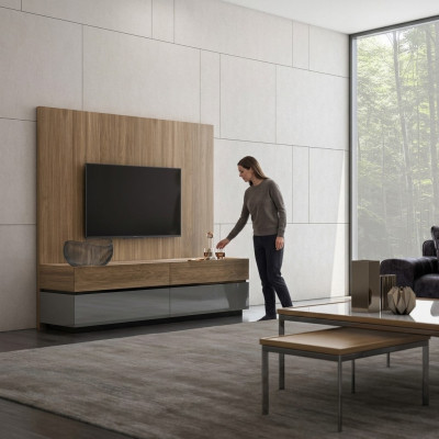 Living room wall TV wall wood style modern living room furniture TV stand new furnishing