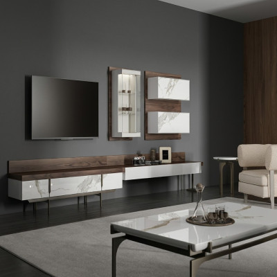 Wall unit TV stand sideboard wall cabinet modern living room hanging display cabinet wood