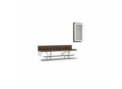 Living Room Set 2-Piece TV Stand Complete Hanging Cabinet Luxury Modern Design