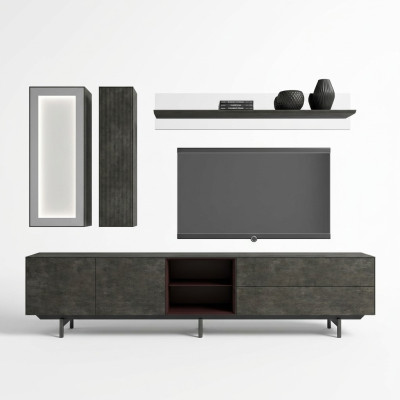 Modern wall unit TV stand hanging display cabinet luxury wall shelf living room furniture