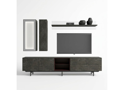Modern wall unit TV stand hanging display cabinet luxury wall shelf living room furniture