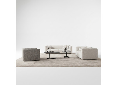 Luxury Sofa Set 3-piece Armchair 2x Sofa Couch Three-seater Living Room Furnishing
