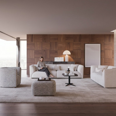 Upholstered furniture living room four-seater sofa couch three-seater furnishing armchair new