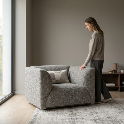 Living room upholstered furniture armchair luxury upholstered seat modern designer furnishing