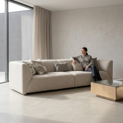 Living room upholstered furniture four-seater sofa modern designer new furnishings