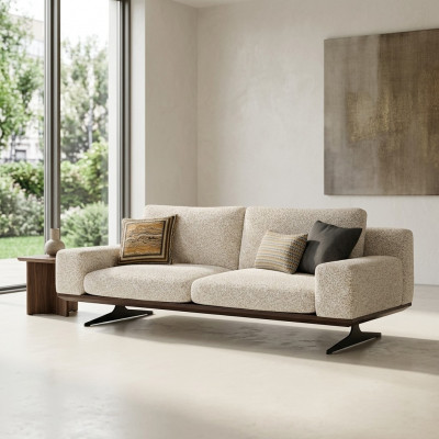 Luxury three-seater sofa upholstered furniture couch modern living room designer furnishing