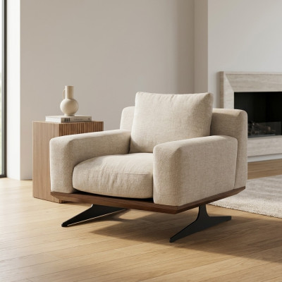 Living room furniture armchair luxury upholstered seat modern upholstered furniture design interior furnishings