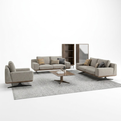 Upholstered Furniture Sofa Living Room 5-piece Coffee Table Wood Side Table New