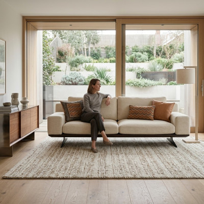 Living room sofa three-seater couch textile furniture upholstered sofa designer furnishings