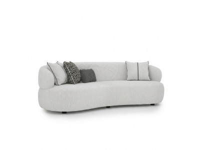 Living room white sofa three-seater textile upholstered furniture modern designer furniture