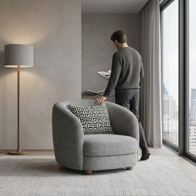 Modern furniture armchair upholstery seat designer furnishing upholstered furniture textile new