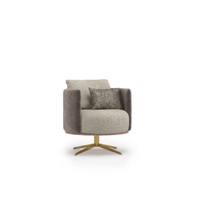 Innovative designer armchair for modern living room furniture made from high-quality faux leather.