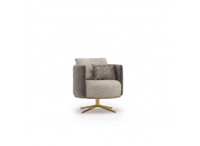 Innovative designer armchair for modern living room furniture made from high-quality faux leather.