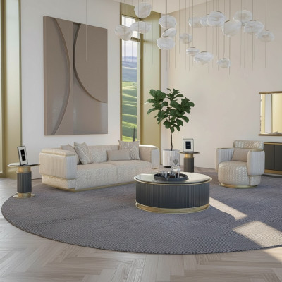 Living room set 2-piece sofa complete design three-seater sofa new armchair sofa suite