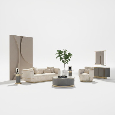 Living room set 2-piece sofa complete design three-seater sofa new armchair sofa suite