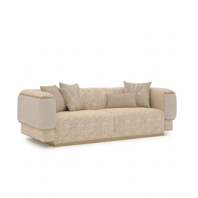 Three-seater sofa fabric living room beige upholstered furniture luxury sofas couch