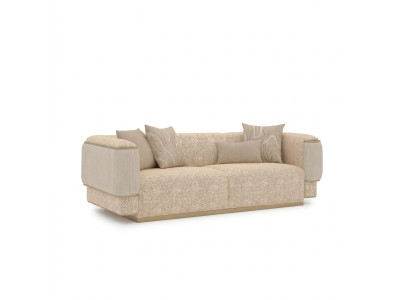 Three-seater sofa fabric living room beige upholstered furniture luxury sofas couch