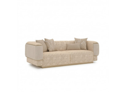 Three-seater sofa fabric living room beige upholstered furniture luxury sofas couch