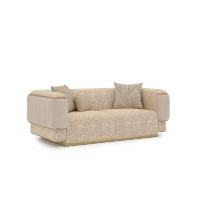 Luxury living room furniture sofa couch two-seater beige sofas upholstered furniture