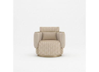Beige Armchair Living Room Luxury Upholstered Furniture Design Modern Interior New