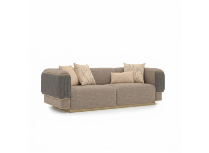 Gray three-seater sofa luxury design upholstered furniture modern living room sofas couch